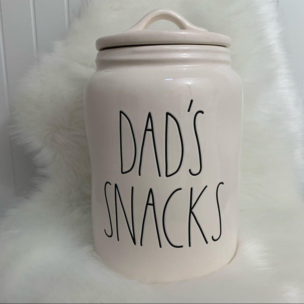 Rae Dunn DAD’S SNACKS Ceramic Canister - NEW